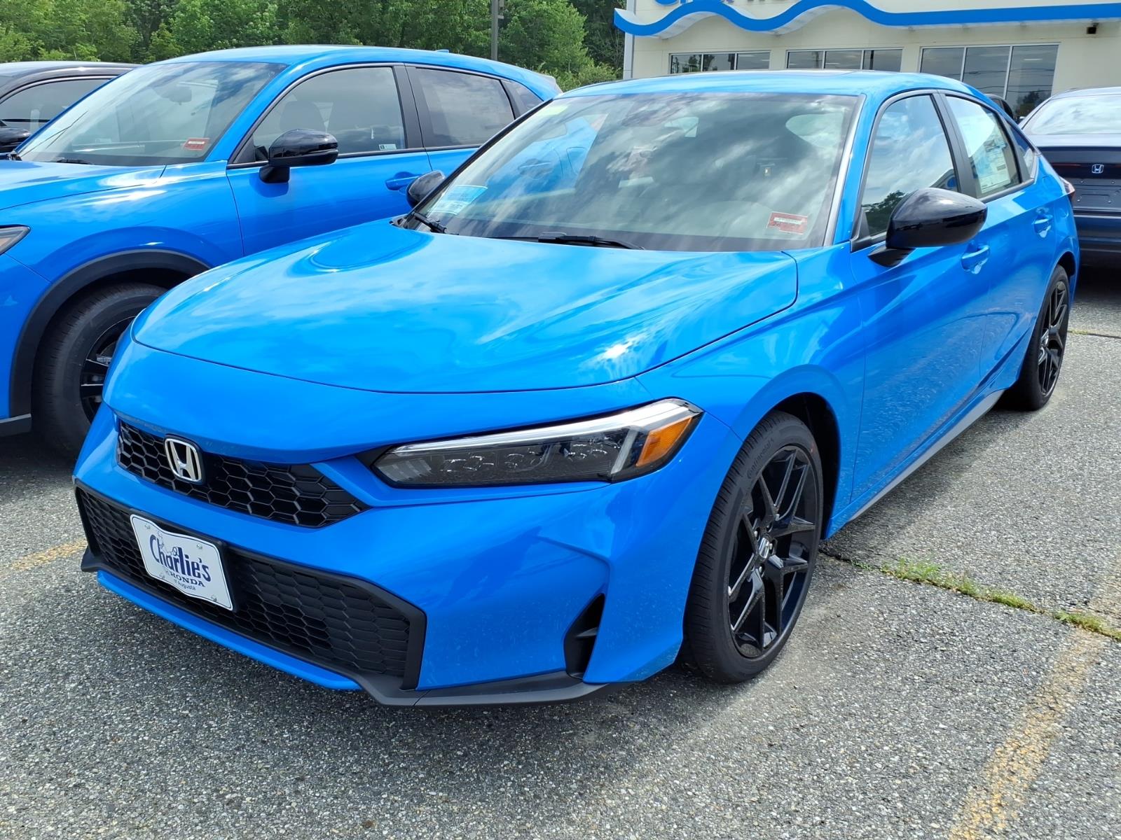 Boost Blue Pearl 2026 Honda Civic Hybrid Hatchback Front-Wheel Drive Continuously Variable Transmission