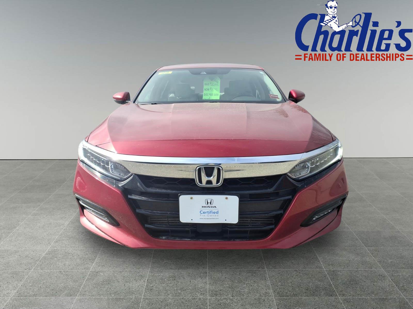 Certified 2018 Honda Accord EX-L with VIN 1HGCV1F53JA101327 for sale in Augusta, ME