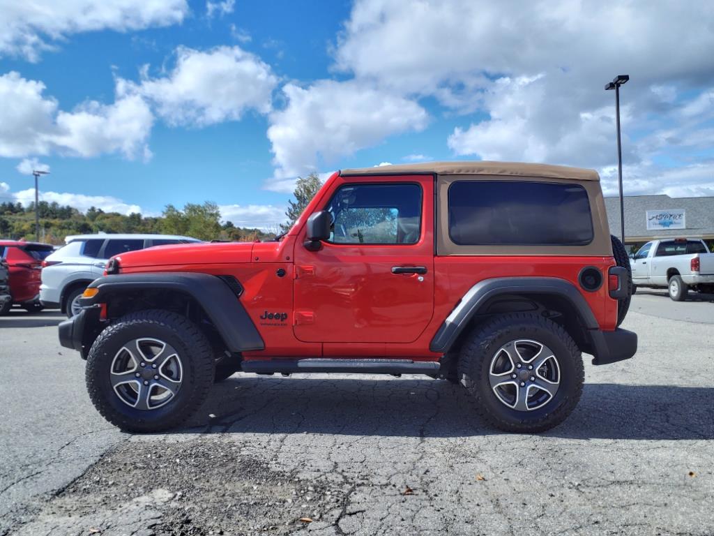 Used 2020 Jeep Wrangler Black and Tan with VIN 1C4GJXAG3LW246235 for sale in Augusta, ME