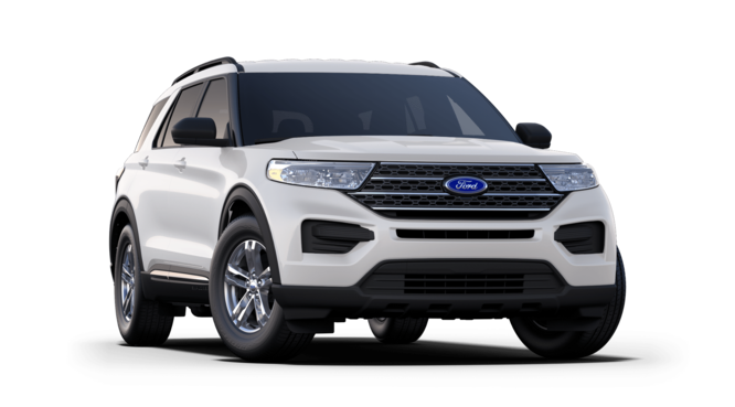 2020 Ford Explorer XLT White Front Exterior Picture.png