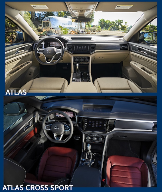 atlas vs atlas cross sport dimensions