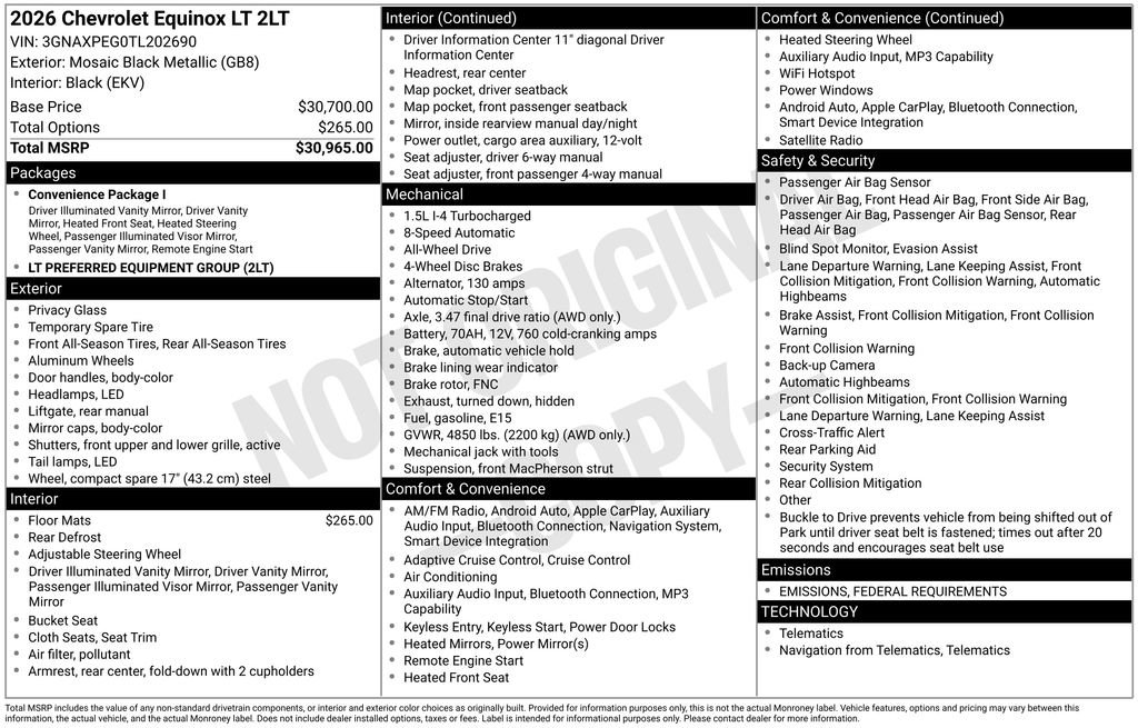 2026 Chevrolet Equinox SUV 