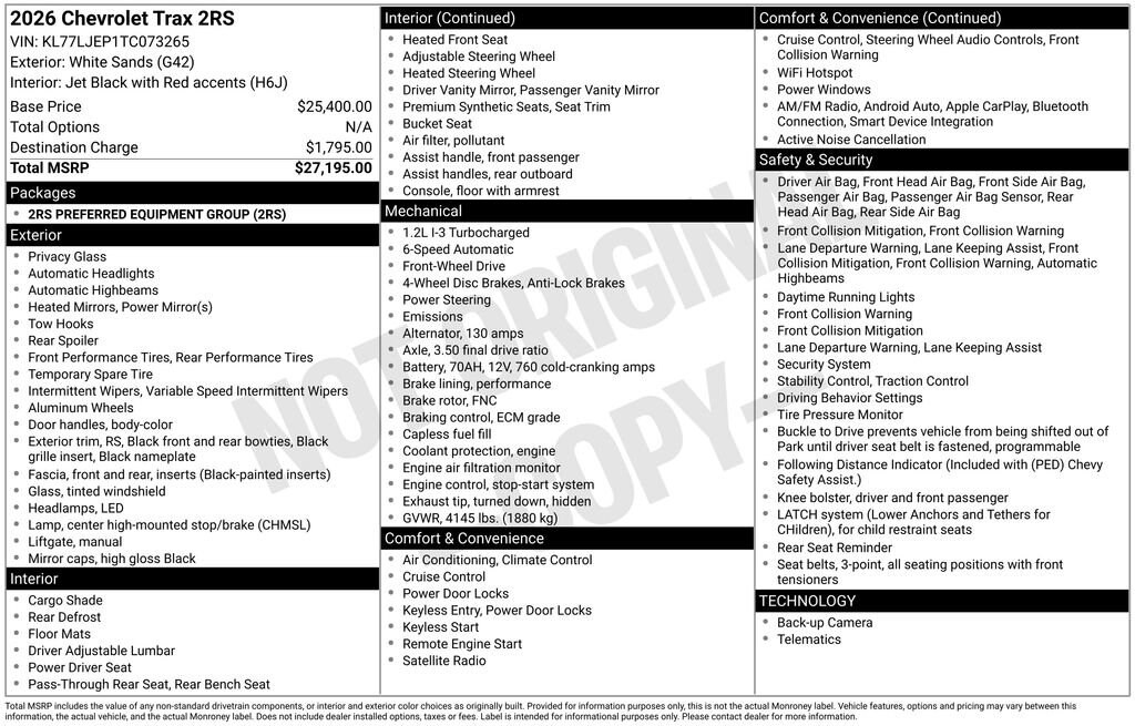 2026 Chevrolet Trax RS - Photo 10