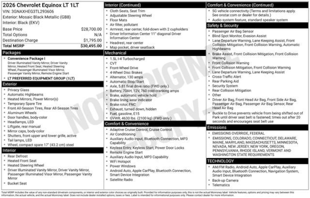 New 2026 Chevrolet Equinox LT SUV