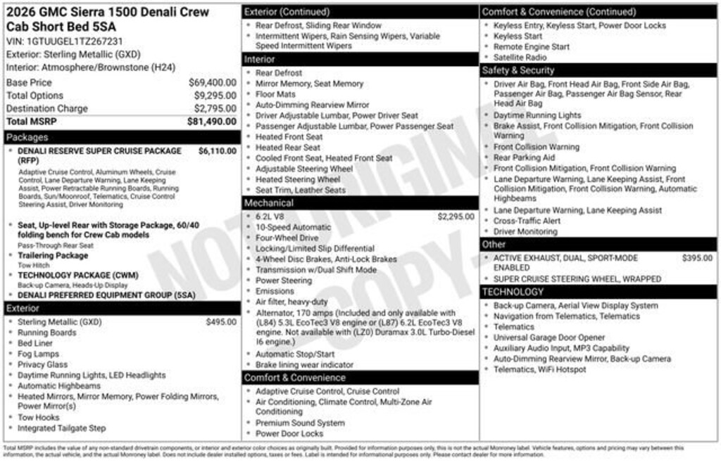 New 2026 GMC Sierra 1500 Denali Truck
