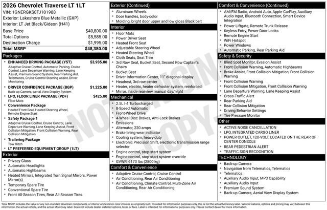 2026 Chevrolet Traverse LT - Photo 24