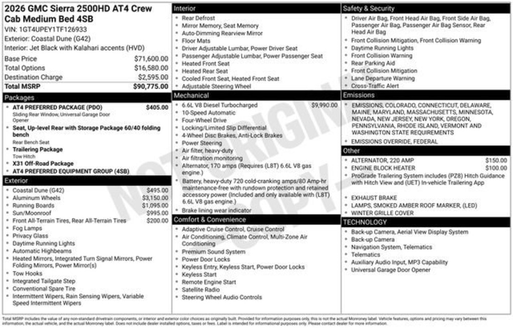 New 2026 GMC Sierra 2500 HD AT4 Truck