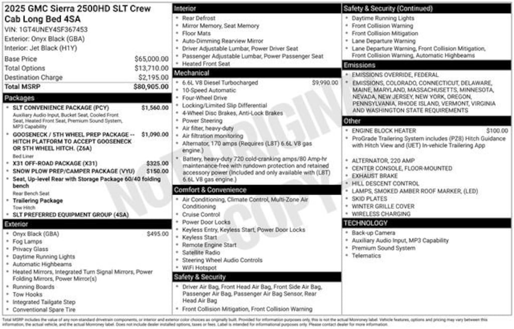 New 2025 GMC Sierra 2500 HD SLT Truck