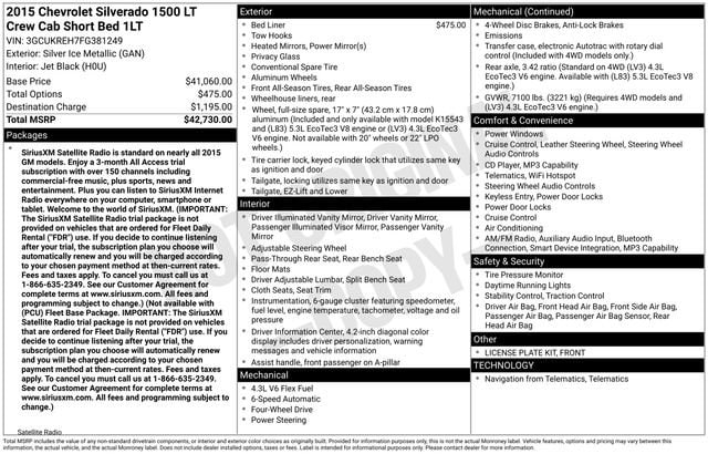 2015 Chevrolet Silverado 1500 LT