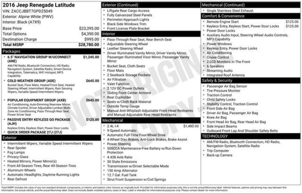 Used 2016 Jeep Renegade Latitude