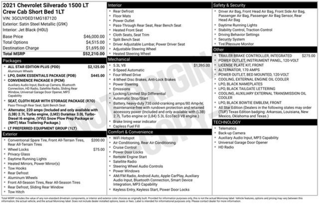 Used 2021 Chevrolet Silverado 1500 LT Truck