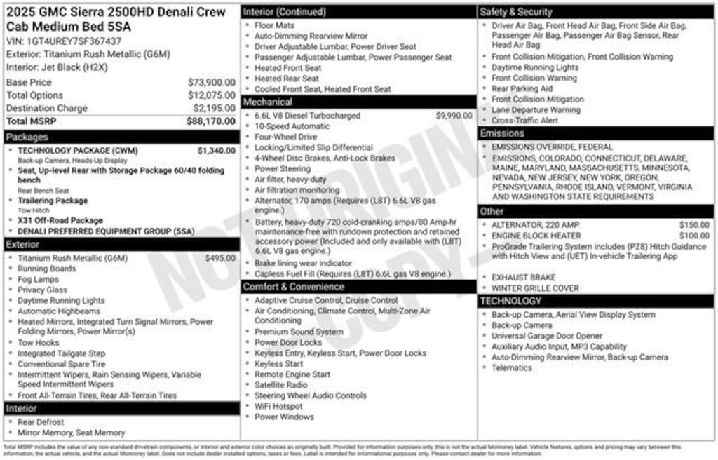 New 2025 GMC Sierra 2500 HD Denali Truck