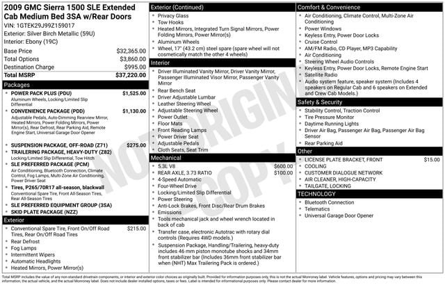 2009 GMC Sierra 4WD Extended Cab SLE SWB's photo