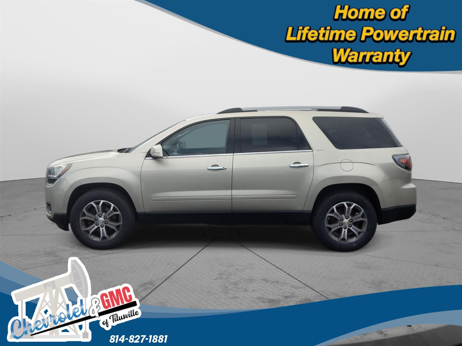 Used 2013 GMC Acadia SLT2 with VIN 1GKKVSKDXDJ226752 for sale in Titusville, PA