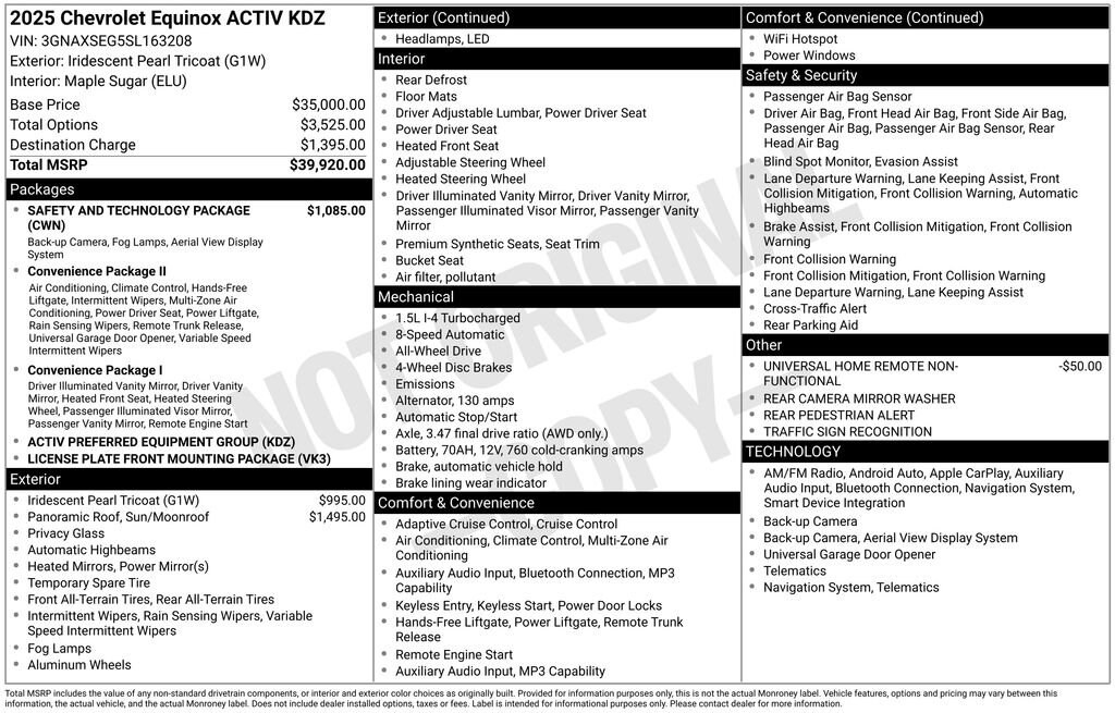 Used 2025 Chevrolet Equinox Activ SUV