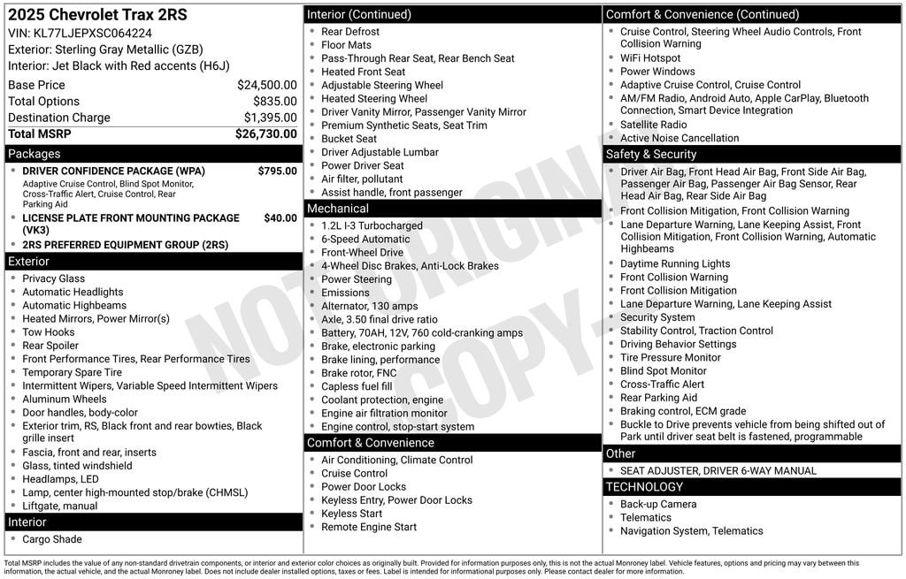 Used 2025 Chevrolet Trax 2RS SUV
