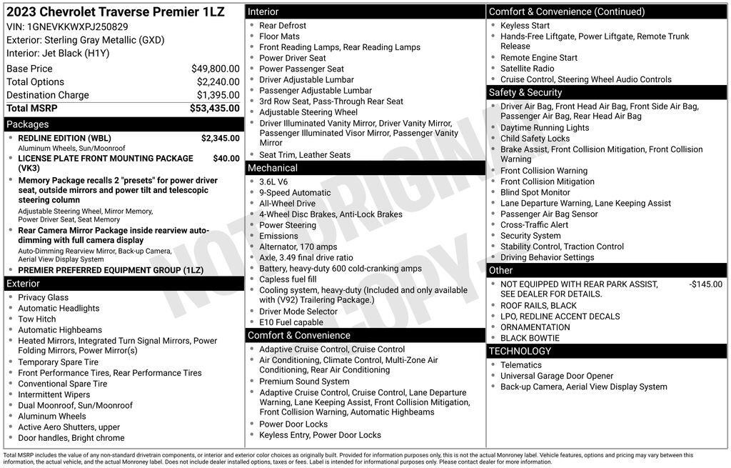 Used 2023 Chevrolet Traverse Premier SUV