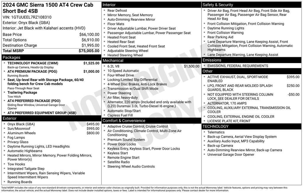 Used 2024 GMC Sierra 1500 AT4 Truck