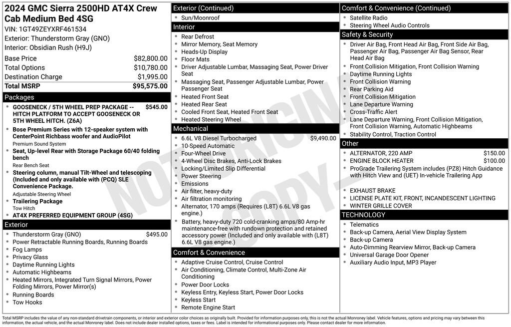 Used 2024 GMC Sierra 2500 HD AT4X Truck