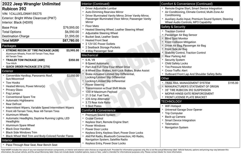 Used 2022 Jeep Wrangler Unlimited Rubicon 392