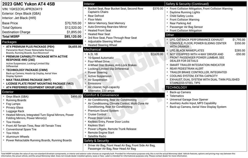 Used 2023 GMC Yukon AT4 SUV