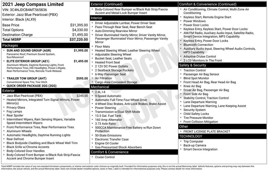 Used 2021 Jeep Compass Limited