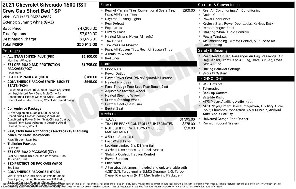 Used 2021 Chevrolet Silverado 1500 RST Truck