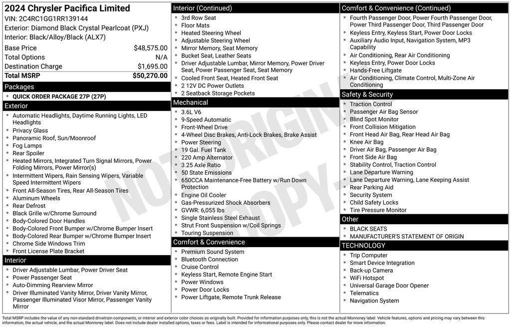 Used 2024 Chrysler Pacifica Limited