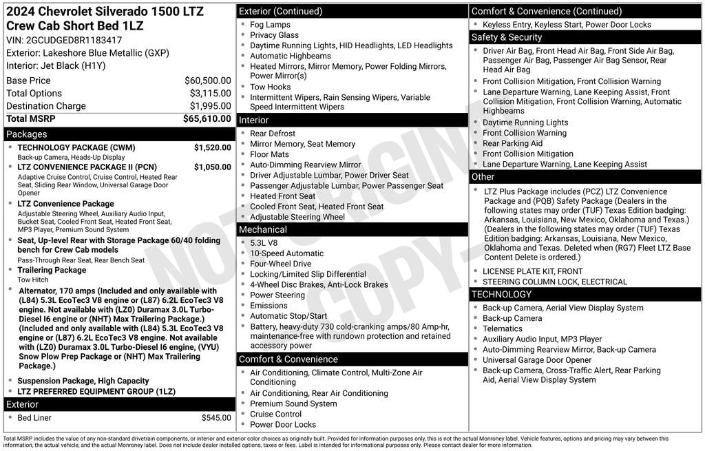 Used 2024 Chevrolet Silverado 1500 LTZ Truck