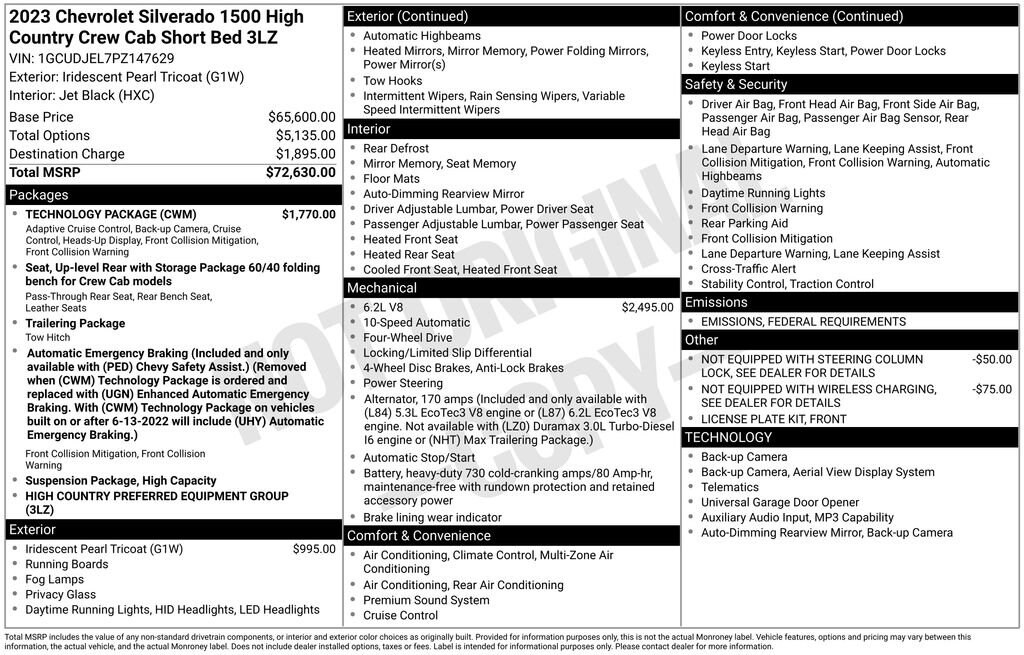 Used 2023 Chevrolet Silverado 1500 High Country Truck