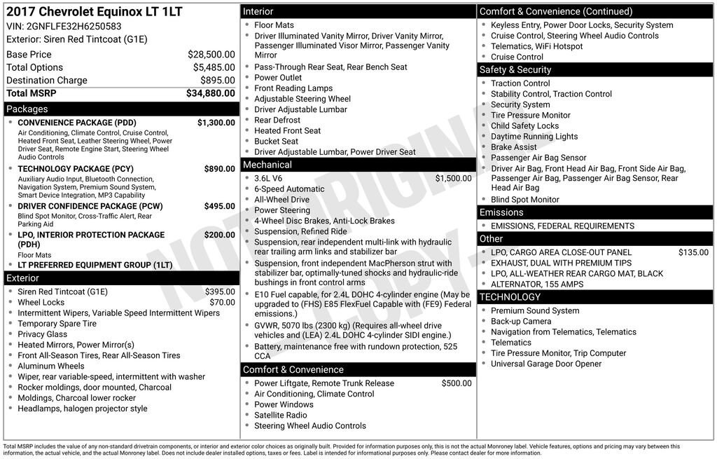 Used 2017 Chevrolet Equinox LT SUV