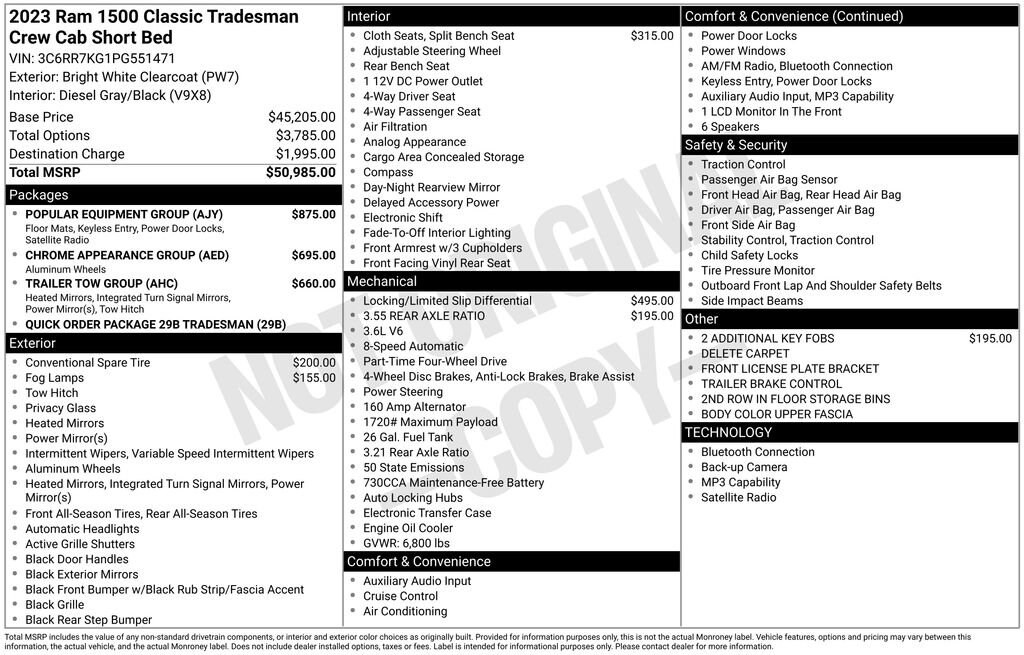 Used 2023 Ram 1500 Classic Tradesman