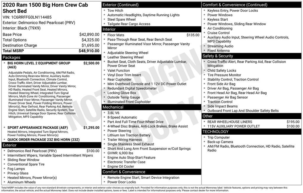 Used 2020 Ram 1500 Big Horn