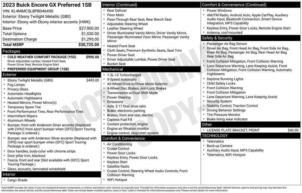 Used 2023 Buick Encore GX Preferred SUV