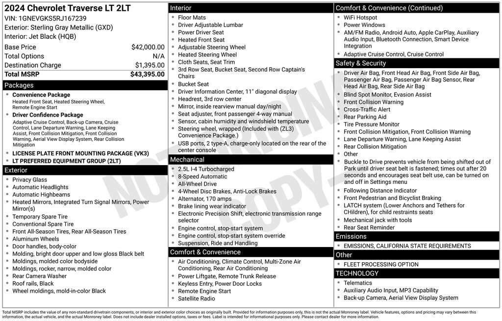 Used 2024 Chevrolet Traverse LT SUV