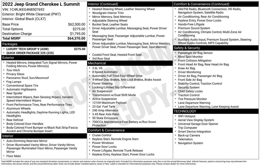 Used 2022 Jeep Grand Cherokee L Summit