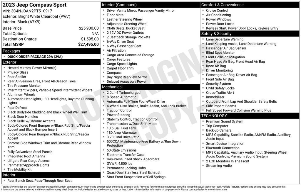 Used 2023 Jeep Compass Sport