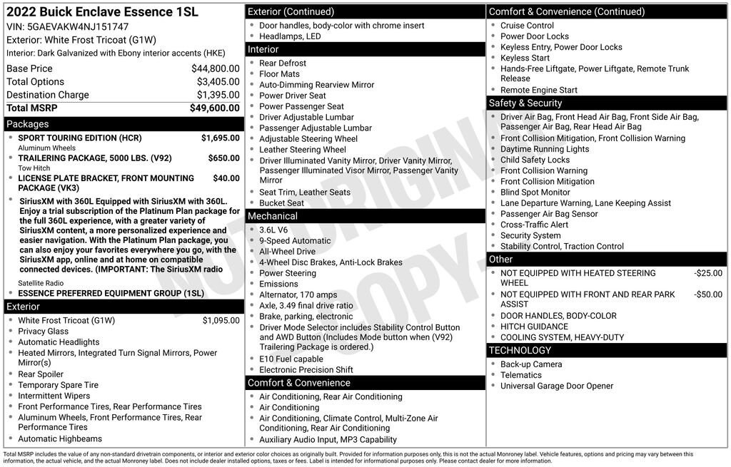 Used 2022 Buick Enclave Essence SUV