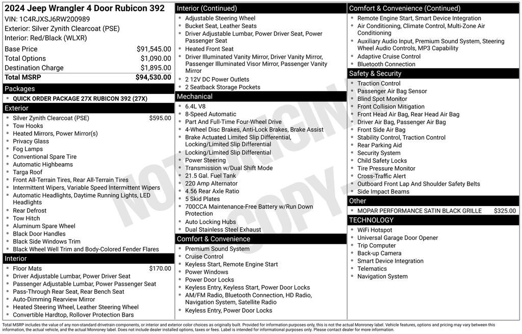 Used 2024 Jeep Wrangler Rubicon 392