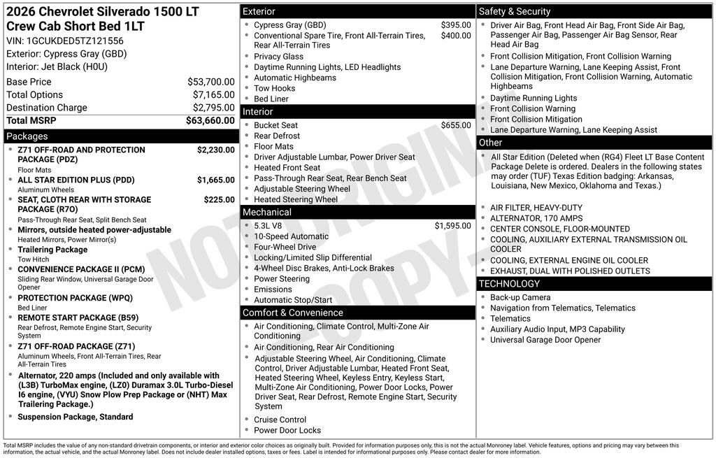 Used 2026 Chevrolet Silverado 1500 LT Truck