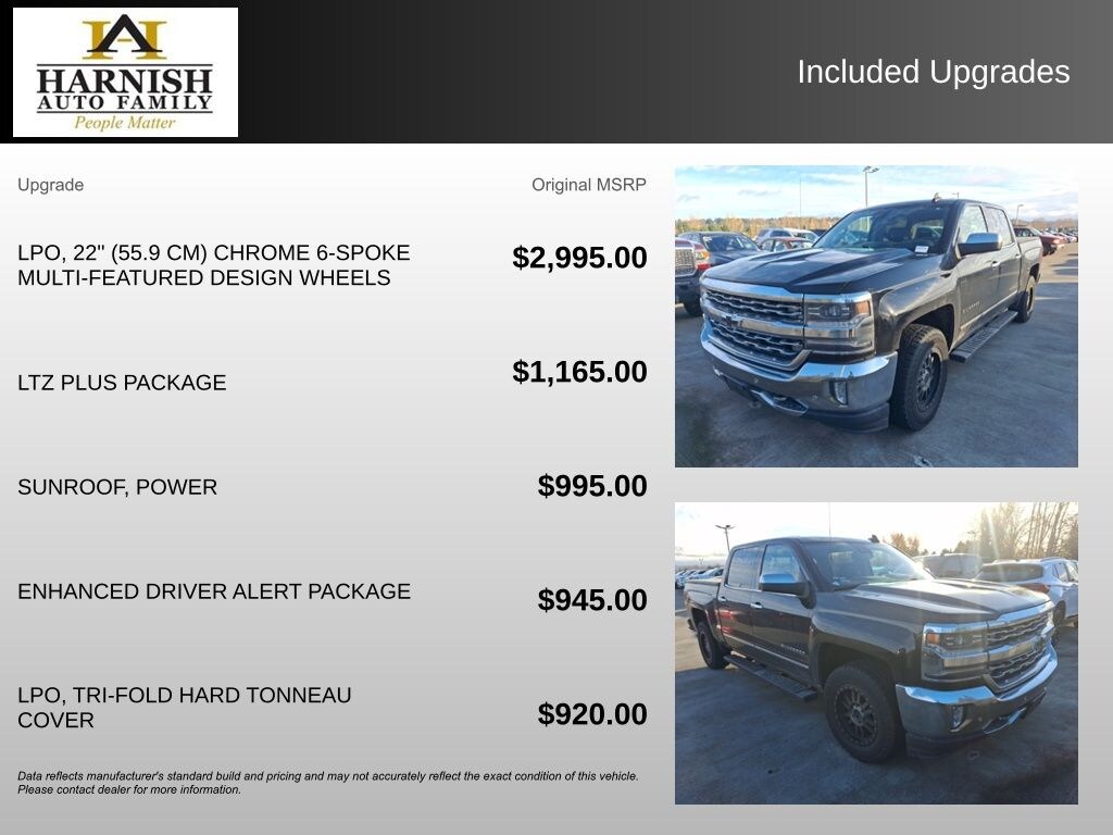 Used 2016 Chevrolet Silverado 1500 LTZ Truck Crew Cab