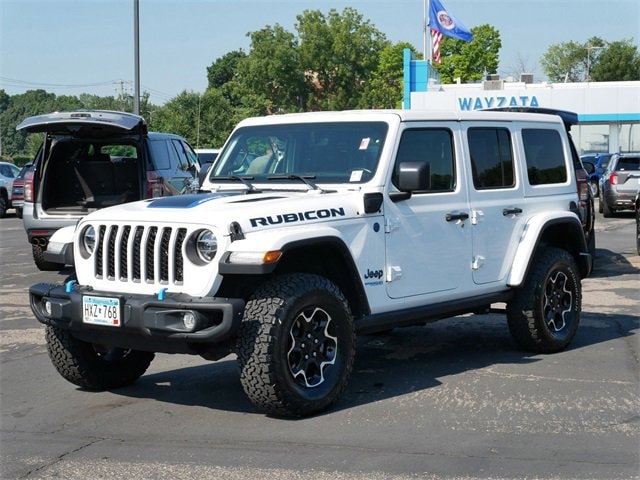 Used 2022 Jeep Wrangler Unlimited Rubicon 4XE with VIN 1C4JJXR62NW178563 for sale in Wayzata, Minnesota