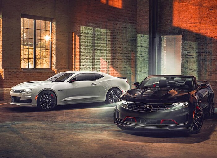 Blue Chevrolet Camaro SS