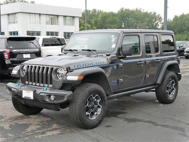 Used 2022 Jeep Wrangler Unlimited Rubicon 4XE with VIN 1C4JJXR63NW212364 for sale in Wayzata, Minnesota