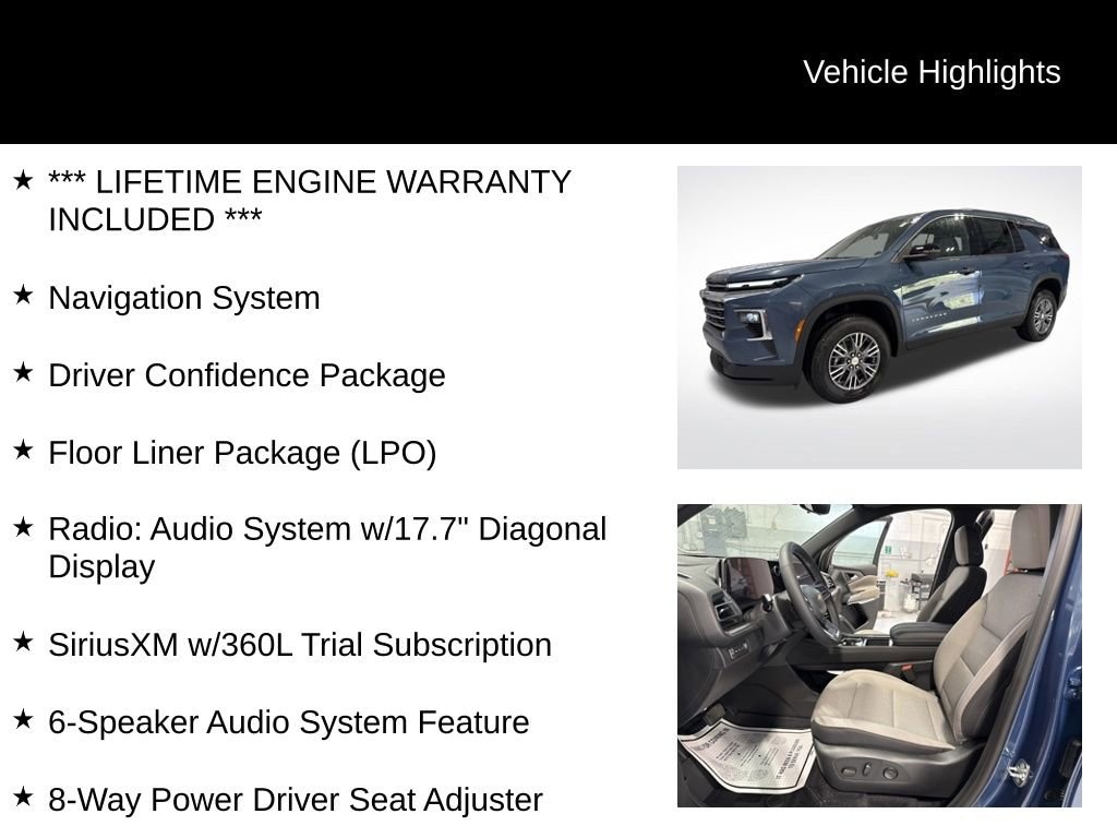 New 2026 Chevrolet Traverse LT SUV