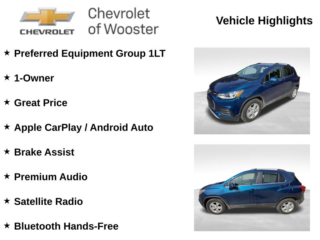 Used 2020 Chevrolet Trax LT with VIN 3GNCJLSB2LL226503 for sale in Wooster, OH