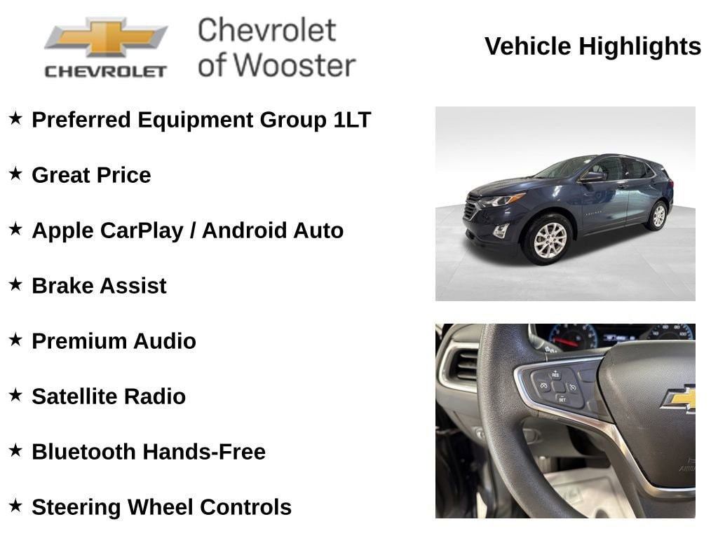 Used 2018 Chevrolet Equinox LT with VIN 3GNAXSEV5JS579438 for sale in Wooster, OH