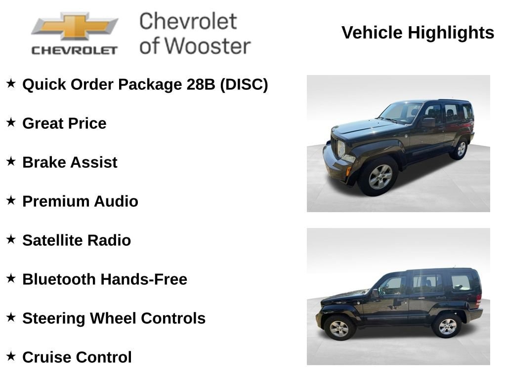 Used 2012 Jeep Liberty Sport with VIN 1C4PJMAK4CW211190 for sale in Wooster, OH
