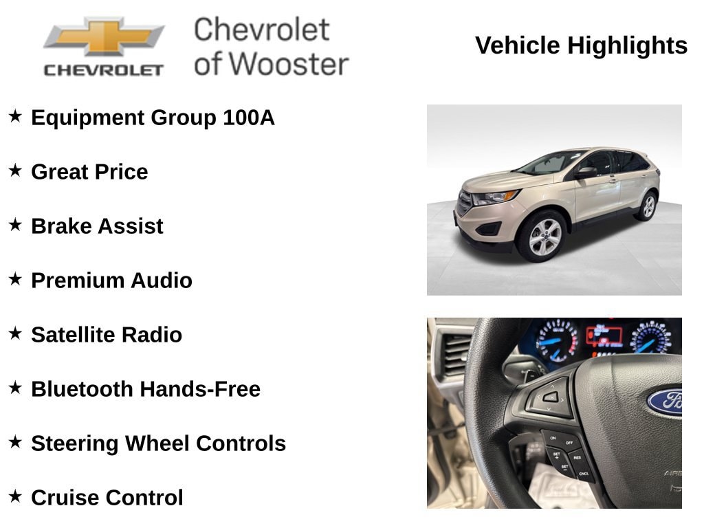 Used 2018 Ford Edge SE with VIN 2FMPK3G90JBB37644 for sale in Wooster, OH