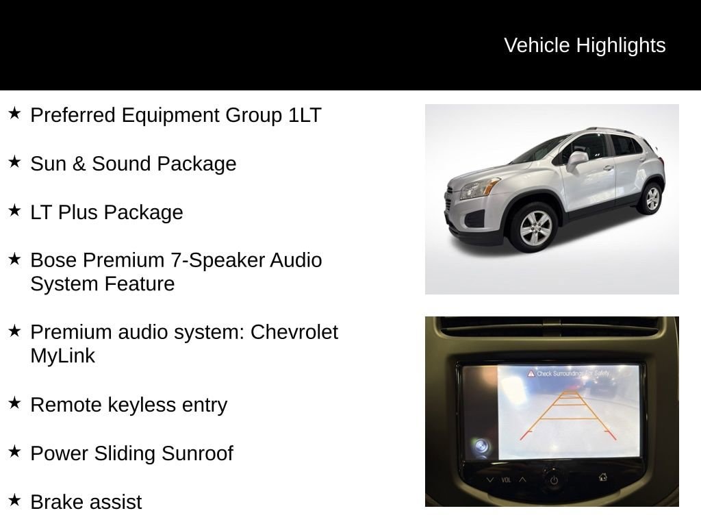 Used 2015 Chevrolet Trax LT with VIN KL7CJRSB3FB060412 for sale in Wooster, OH